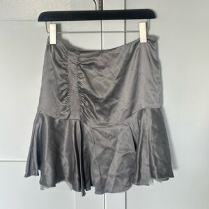 Vintage Silver Blumarine Silk Mini Skirt